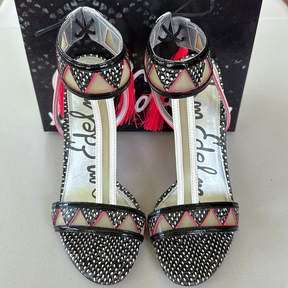 Sam Edelman Sadie Black & Pink Sandals